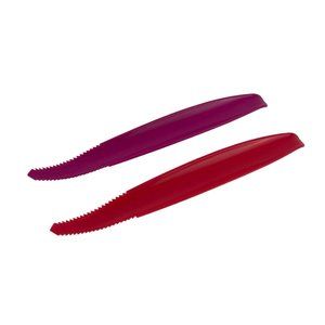Tupperware Serrated Grapefruit Knife Lettuce‎ Tomato Corer Scoop Pink Red
